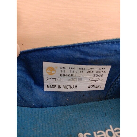 TIMBERLAND Earthkeepers Espadrilles Women 9.5 Blue Suede Flats Slip On - Picture 8 of 8